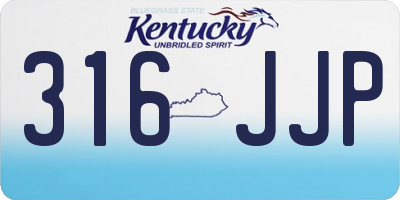 KY license plate 316JJP