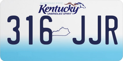 KY license plate 316JJR