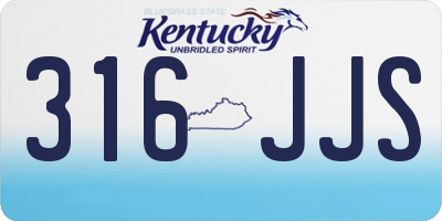 KY license plate 316JJS