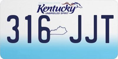 KY license plate 316JJT