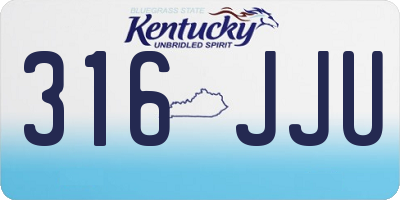 KY license plate 316JJU