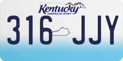 KY license plate 316JJY