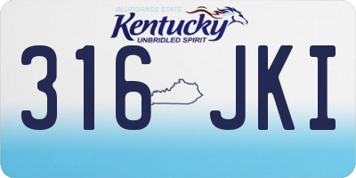 KY license plate 316JKI