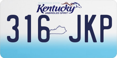 KY license plate 316JKP