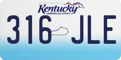 KY license plate 316JLE