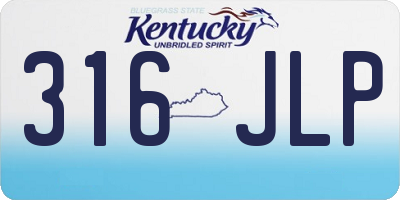 KY license plate 316JLP