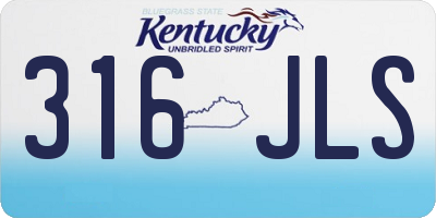 KY license plate 316JLS