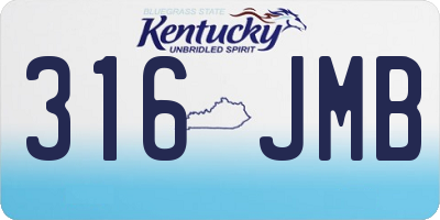 KY license plate 316JMB