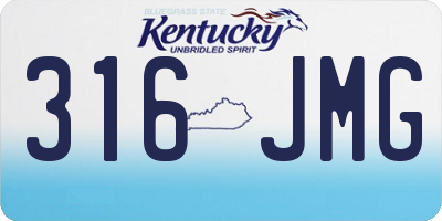 KY license plate 316JMG