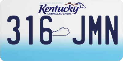 KY license plate 316JMN