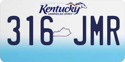 KY license plate 316JMR