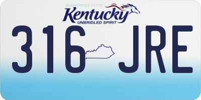 KY license plate 316JRE