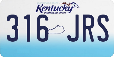 KY license plate 316JRS
