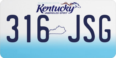 KY license plate 316JSG