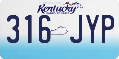 KY license plate 316JYP