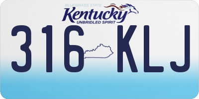 KY license plate 316KLJ