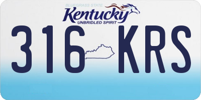 KY license plate 316KRS