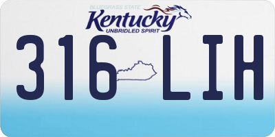 KY license plate 316LIH
