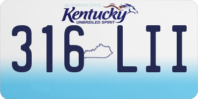 KY license plate 316LII