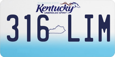 KY license plate 316LIM