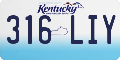 KY license plate 316LIY