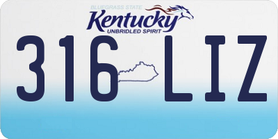 KY license plate 316LIZ