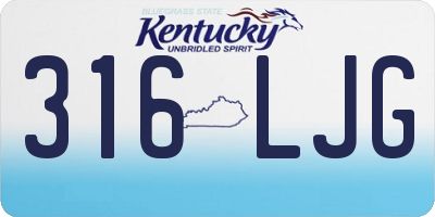 KY license plate 316LJG