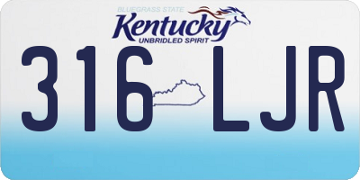 KY license plate 316LJR
