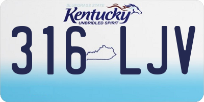 KY license plate 316LJV