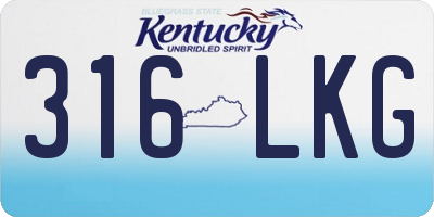 KY license plate 316LKG