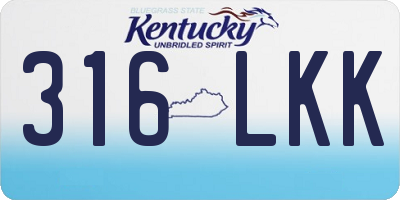 KY license plate 316LKK