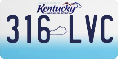KY license plate 316LVC