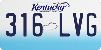 KY license plate 316LVG