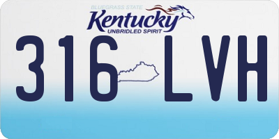 KY license plate 316LVH