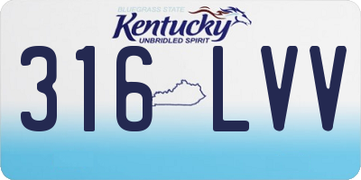KY license plate 316LVV