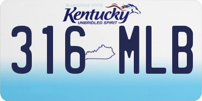 KY license plate 316MLB