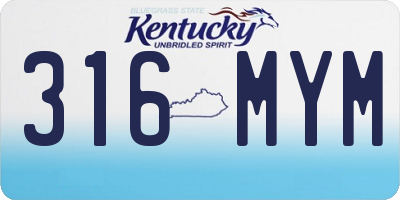 KY license plate 316MYM