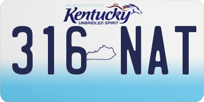 KY license plate 316NAT