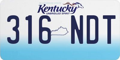 KY license plate 316NDT