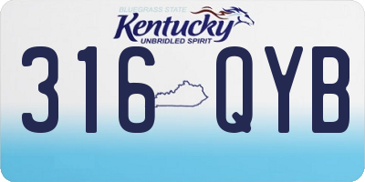 KY license plate 316QYB
