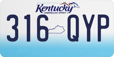 KY license plate 316QYP