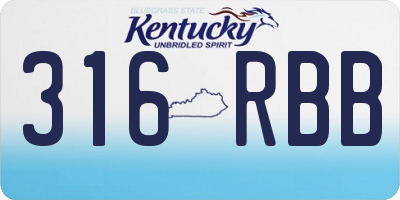 KY license plate 316RBB