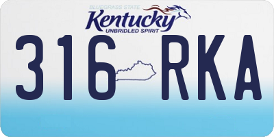 KY license plate 316RKA