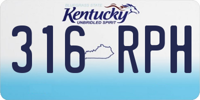 KY license plate 316RPH