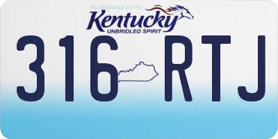 KY license plate 316RTJ