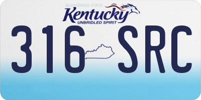KY license plate 316SRC