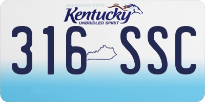 KY license plate 316SSC