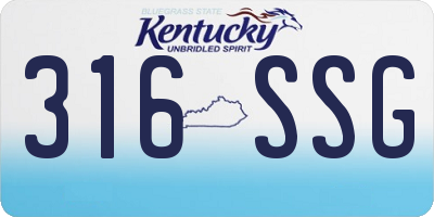 KY license plate 316SSG