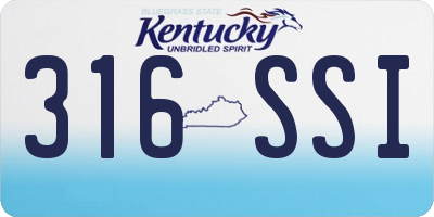 KY license plate 316SSI