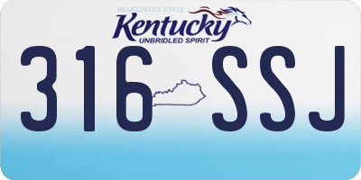 KY license plate 316SSJ